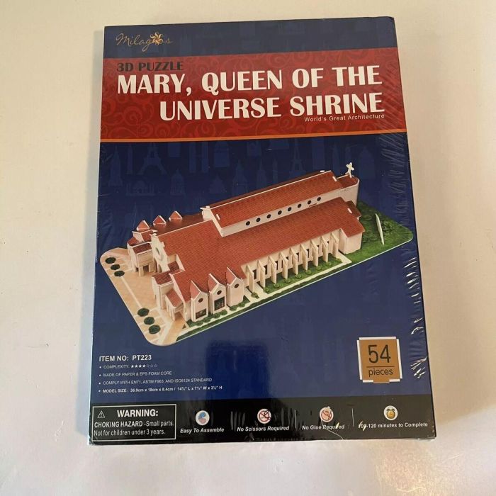 Puzzle 3D CubicFun MARY QUEEN OF THE UNIVERSE SHRINE Multicolor 54 Piezas 3 Puzzle 3D CubicFun MARY QUEEN OF THE UNIVERSE SHRINE Multicolor 54 Piezas 3