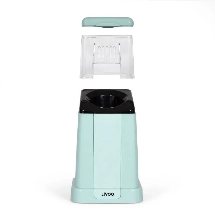 Livoo DOM497 Máquina de Palomitas de Maíz, 1200W, Hasta 100g de Granos, Azul 1