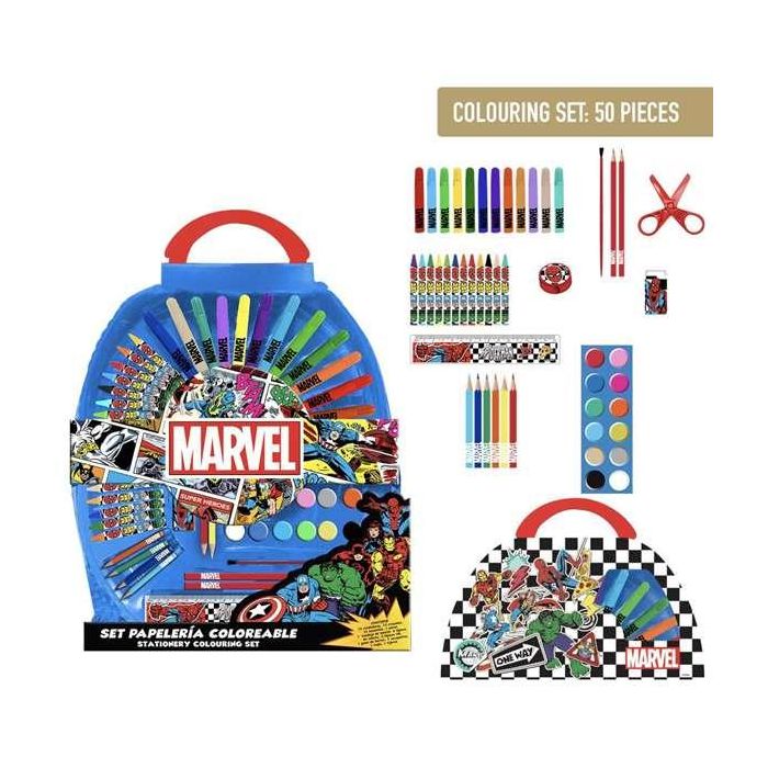 Set papelería coloreable 50 piezas avengers 41.0 x 58.0 x 3.0 cm 2 Set papelería coloreable 50 piezas avengers 41.0 x 58.0 x 3.0 cm 2