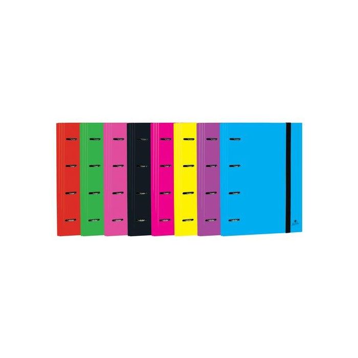 Mariola Carpeta Anillas Mixtas 4 X 25 mm Carpeblock Cierre C-Goma Cartón Forrado C-Surtidos