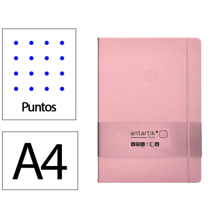 Antartik Cuaderno A4 Tapa Dura Hojas Puntos Rosa Pastel 100 Hojas 80gr Fsc Colección Antartik Notes 0 Antartik Cuaderno A4 Tapa Dura Hojas Puntos Rosa Pastel 100 Hojas 80gr Fsc Colección Antartik Notes 0