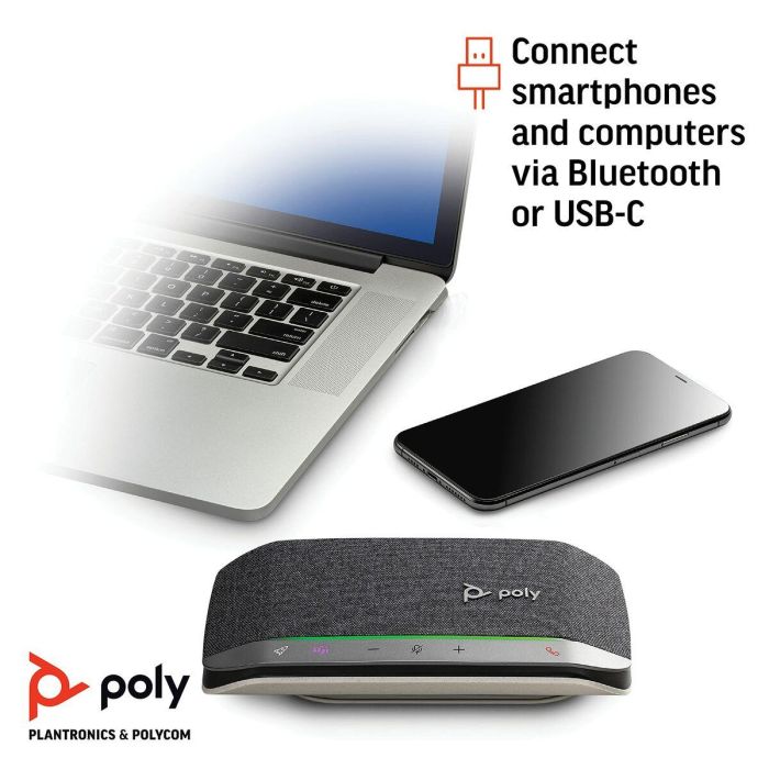 Poly 7F0J8AA Altavoz Portátil para Conferencias Sync 20-M USB-Bluetooth Certificado Microsoft Teams Batería 20h Negro 9 Poly 7F0J8AA Altavoz Portátil para Conferencias Sync 20-M USB-Bluetooth Certificado Microsoft Teams Batería 20h Negro 9