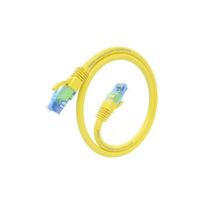 Aisens A135-0837 Cable de Red Ethernet Gigabit Latiguillo RJ45 Cat.6 UTP AWG26 CCA, 4 metros, Amarillo 1 Aisens A135-0837 Cable de Red Ethernet Gigabit Latiguillo RJ45 Cat.6 UTP AWG26 CCA, 4 metros, Amarillo 1