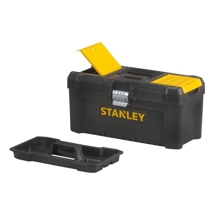 Stanley Caja de Herramientas Plástico Essential 16'' STST1-75518 Cierres Metálicos Organizador 40x20x19cm 1
