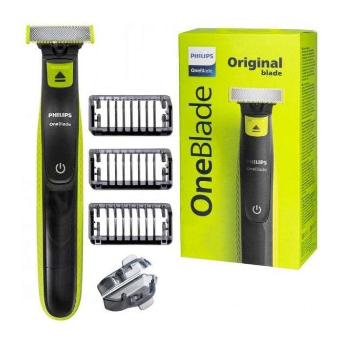 Philips Cortabarbas Oneblade QP2724/10 Recortador, Perfilador y Afeitador Híbrido con 3 Accesorios de Barba Incipiente 1