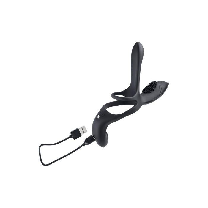 Anillo para el Pene Playboy Playboy Negro 3 Anillo para el Pene Playboy Playboy Negro 3