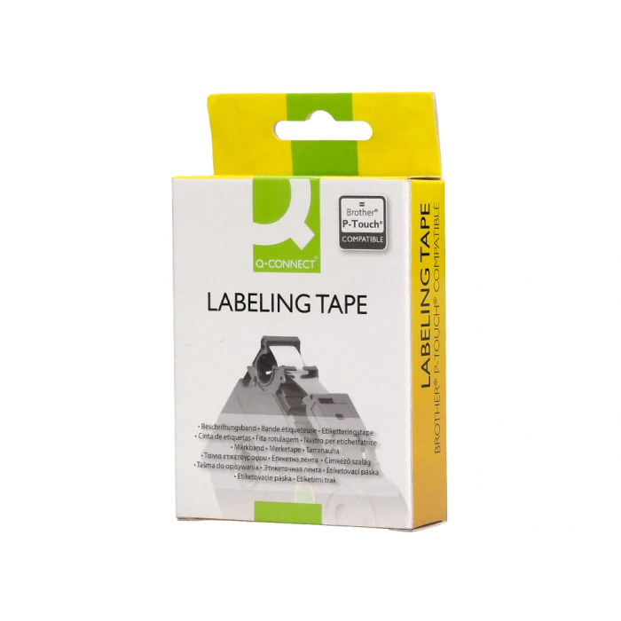 Q-connect TZE-631 Cinta Compatible Brother Etiquetadora, Amarillo-Negro, 12mm Ancho, 8m Largo Q-connect TZE-631 Cinta Compatible Brother Etiquetadora, Amarillo-Negro, 12mm Ancho, 8m Largo