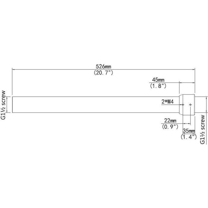 ALLNET Pendant mount/Decken Verlängerung ALL-CAM2498-LEP 500mm 1