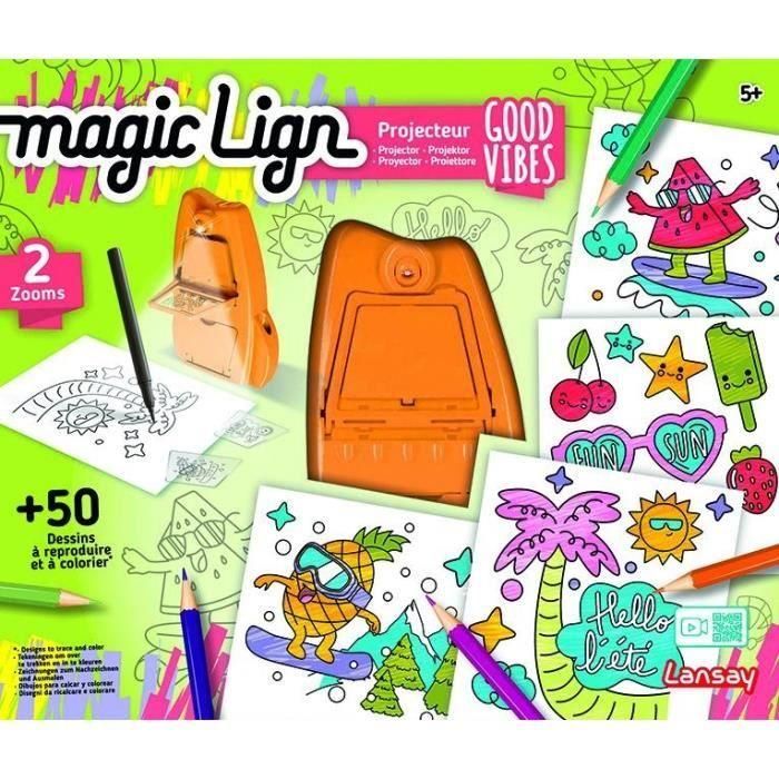 Magic Lign - LANSAY - Proyector de buenas vibraciones - 50 ilustraciones - A partir de 5 años Magic Lign - LANSAY - Proyector de buenas vibraciones - 50 ilustraciones - A partir de 5 años