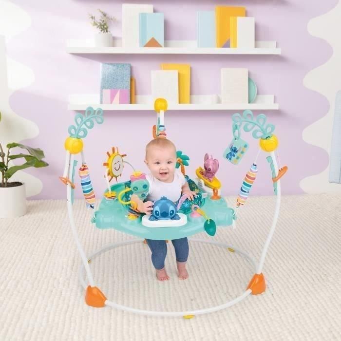 Bright Starts BRI17513 - Disney Baby Stitch - Área de Juegos para Bebés con 10 Juguetes Interactivos, Hamaca Evolutiva y Giro 360° 5