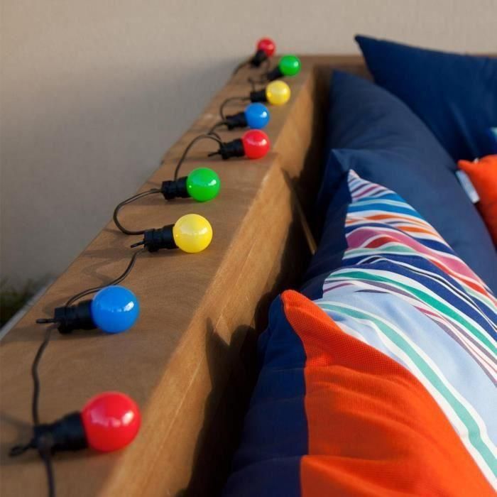 Lumisky Guirnalda Party Guinguette 10 LED multicolor, varios modos, para interior y exterior, ideal para decorar fiestas. 1