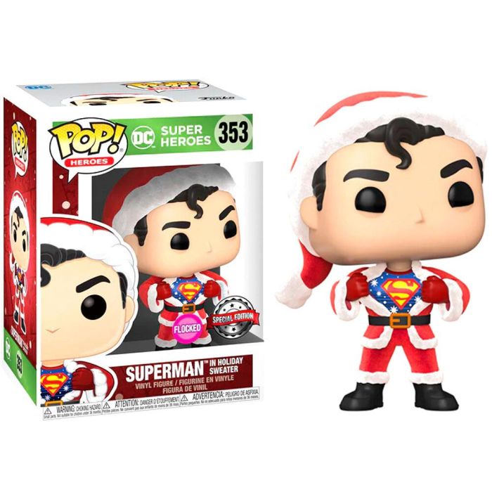 Set figura POP & Tee DC Comics Superman Exclusive Flocked 1
