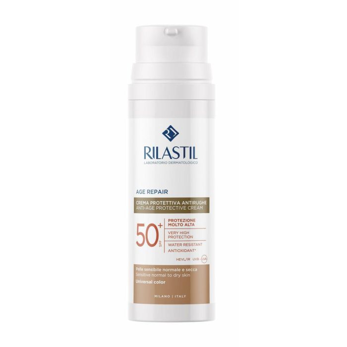 Rilastil SUN SYSTEM AGE REPAIR COLOR Fotoprotector Facial Antiedad con Color SPF50+ Anti-Fotoenvejecimiento, Reduce Arrugas 50 ml 0 Rilastil SUN SYSTEM AGE REPAIR COLOR Fotoprotector Facial Antiedad con Color SPF50+ Anti-Fotoenvejecimiento, Reduce Arrugas 50 ml 0
