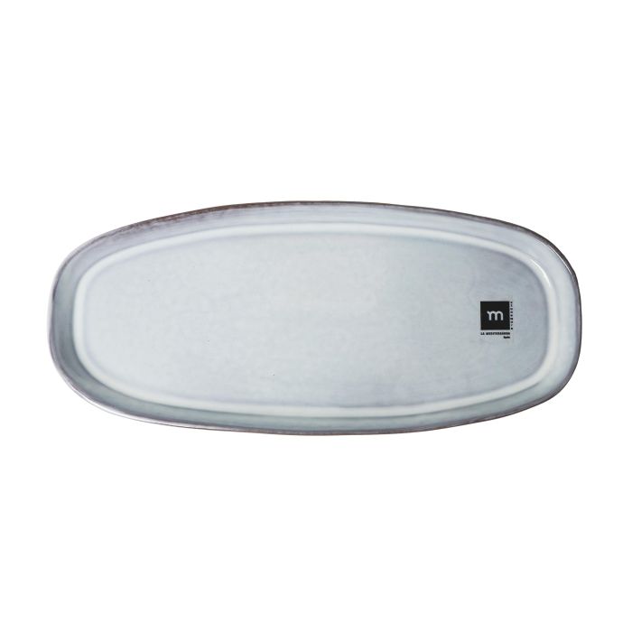 Fuente Oval Inde Black Clay 32x14.2x2.3 cm (10 Unidades) 1