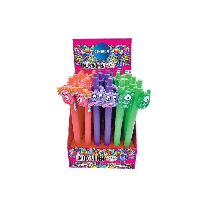 Boligrafo Centrum Fancy Monster Expositor De 36 (Tinta Azul)