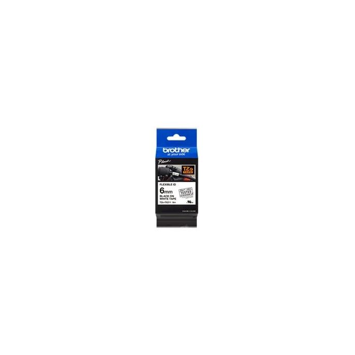 Brother Cinta Rotuladora Laminada Flexible Texto Negro Sobre Blanco 6 mm x 8 m 0 Brother Cinta Rotuladora Laminada Flexible Texto Negro Sobre Blanco 6 mm x 8 m 0