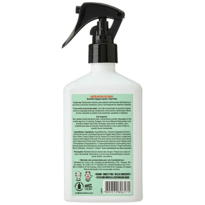 Lola Cosmetics Tarja Black Spray de Keratina Vegetal 250 ml 1