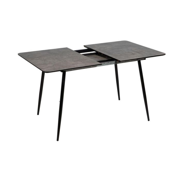 Mesa Extensible Negro Gris Hierro 120 x 80 x 75 cm 8 Mesa Extensible Negro Gris Hierro 120 x 80 x 75 cm 8
