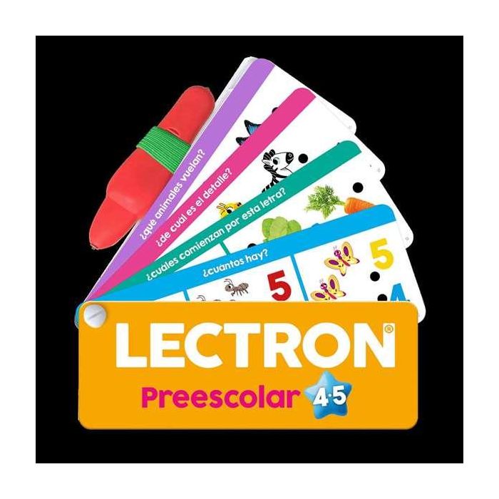 Diset Lectron Lápiz con Luz y Sonidos Prescolar 4-5 Años. 138 Preguntas en 120 Láminas. Juego Educativo Electrónico en Español