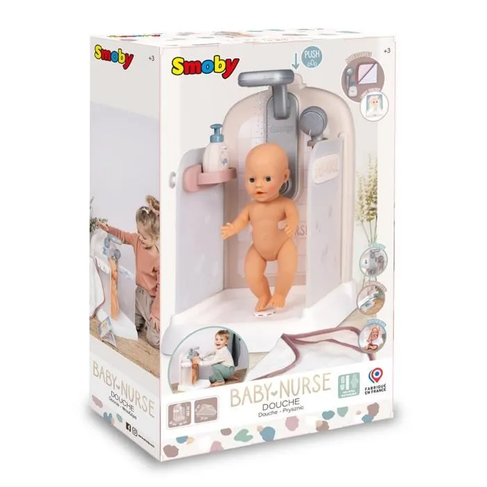Smoby SMO3032162203828 Ducha de Baño para Bebé con Empujador de Espuma, Desenfudable y Funcional, hasta 40 cm 2