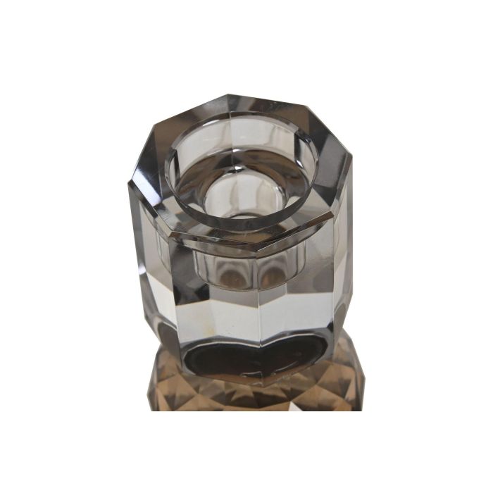 Portavela Glam DKD Home Decor Gris Amarillo 7 x 20 x 7 cm 2 Portavela Glam DKD Home Decor Gris Amarillo 7 x 20 x 7 cm 2