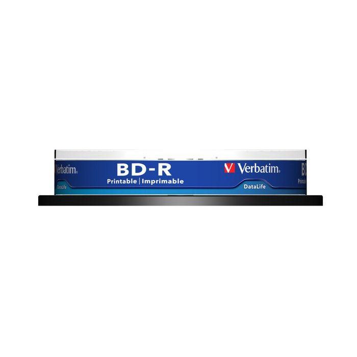 Verbatim BD-R SL Datalife 25GB 6x Wide Inkjet Printable 10 Pack Spindle Disco Blu-ray 3