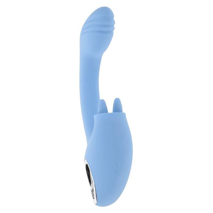 Vibrador Doble Estimulación Evolved Playboy Azul 8 Vibrador Doble Estimulación Evolved Playboy Azul 8