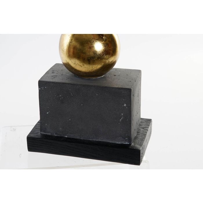 DKD Home Decor Figura Elefante Resina Metal Negro Dorado 31 x 41 x 13 cm 2