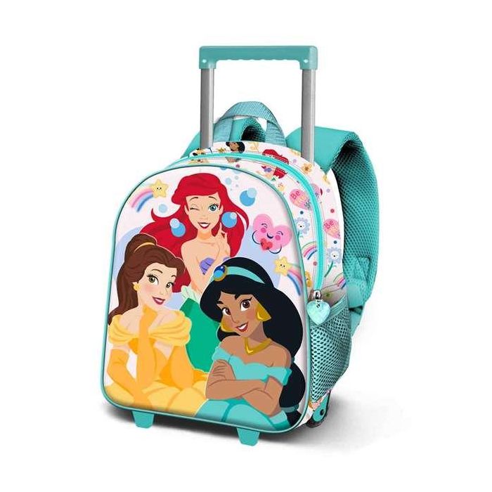 Karactermania Mochila 3D con Ruedas Pequeña Princesas Disney Rainbows 26x13x34 cm para +3 años Karactermania Mochila 3D con Ruedas Pequeña Princesas Disney Rainbows 26x13x34 cm para +3 años