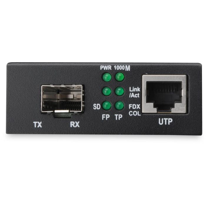 Digitus Convertidor de Medios Gigabit Ethernet, con Ranura SFP Abierta, para Conversión de Señales de Red de Cobre a Fibra Óptica, Sin Módulo SFP 1 Digitus Convertidor de Medios Gigabit Ethernet, con Ranura SFP Abierta, para Conversión de Señales de Red de Cobre a Fibra Óptica, Sin Módulo SFP 1
