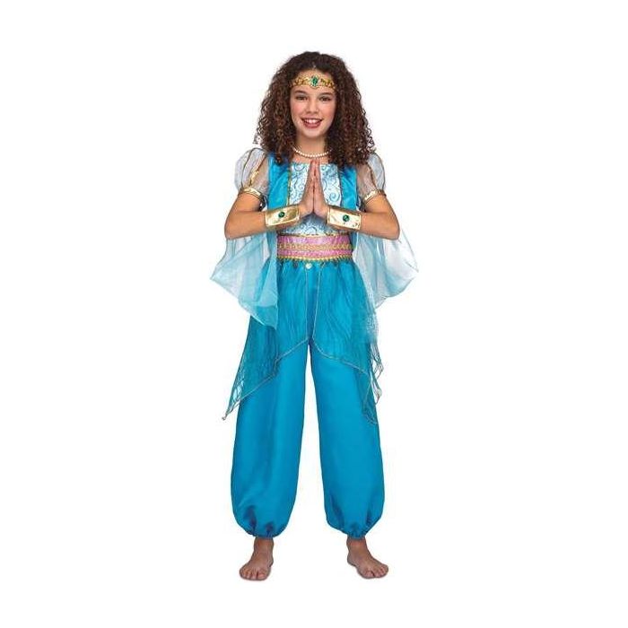 Disfraz princesa árabe turquesa talla 7-9 y 1 Disfraz princesa árabe turquesa talla 7-9 y 1