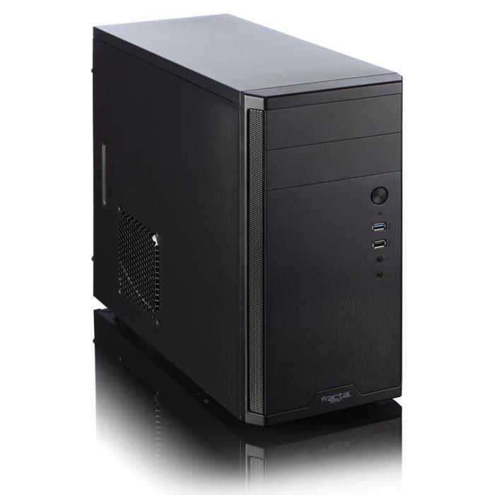 Fractal Design Core 1100 Caja PC Mini Torre Negra compatible Micro ATX/Mini ITX, ventilador 120mm, USB 2.0/3.0, GPU 350mm 1