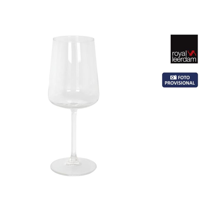 Inde Set de 6 Copas de Vino Línea 41 cl – Copas de Cristal Ø 8.5 x 21.5 cm – Ideales para Disfrutar del Vino