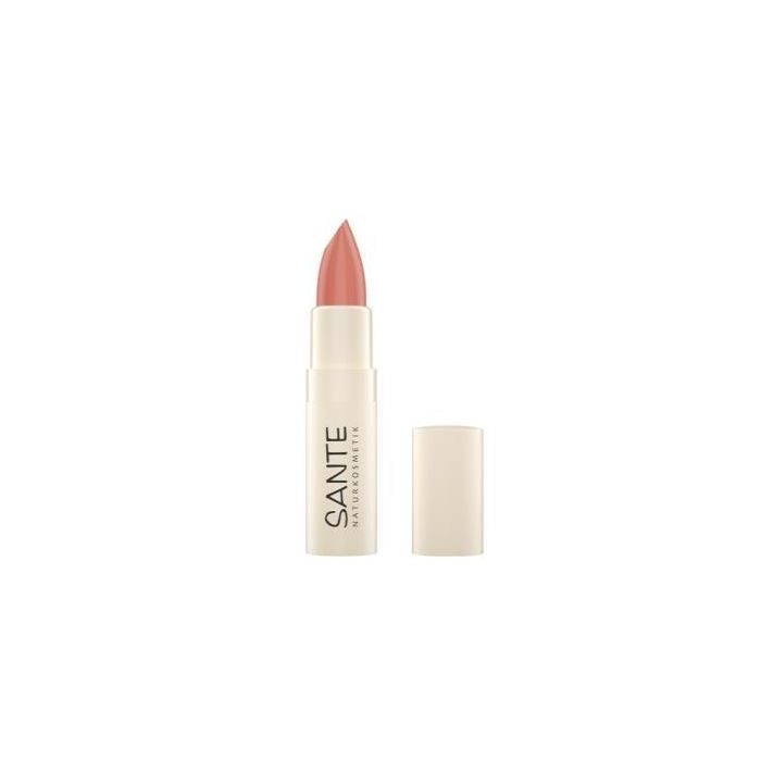 SANTE NATURKOSMETIK Pintalabios Hidratante Acabado Brillante 02 Coral Glaze 4,5g con Ácido Hialurónico y Vitamina E