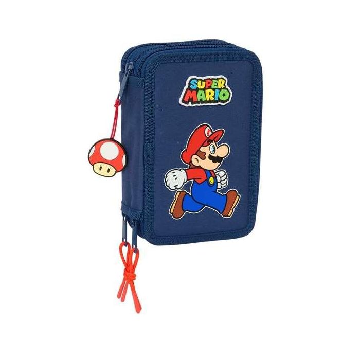 Plumier Escolar Safta Triple 37 Piezas Super Mario Trick 195x125x55 mm Plumier Escolar Safta Triple 37 Piezas Super Mario Trick 195x125x55 mm