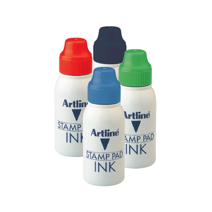 Artline Tinta para tampón azul, bote 50 cc, alto rendimiento 1
