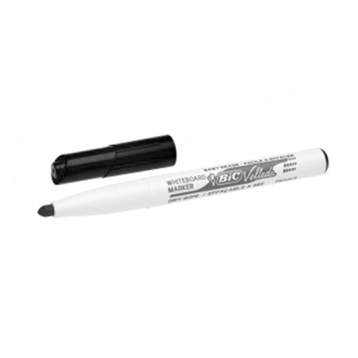 Rotulador Bic Velleda Para Pizarra Negro Punta Redonda 1,4 mm 12 unidades 3