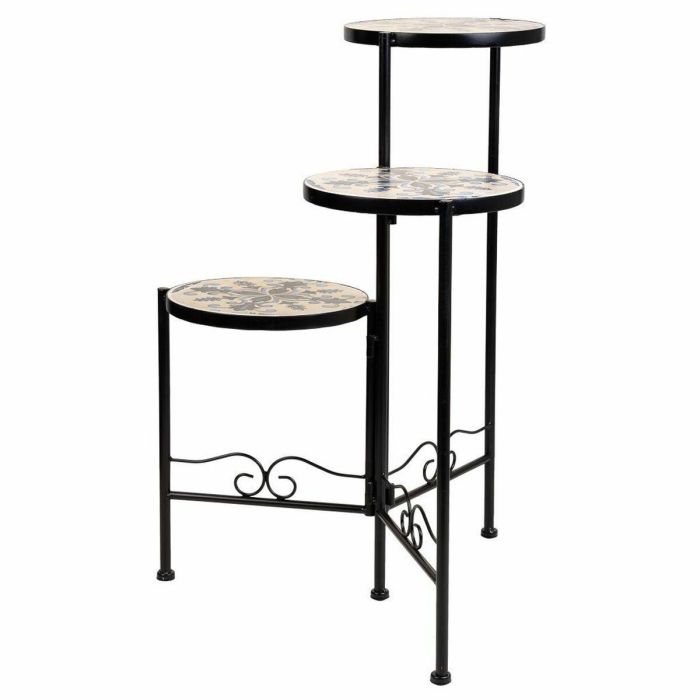 Soporte para Maceta Alexandra House Living Negro Hierro Azulejo 30 x 68 x 30 cm