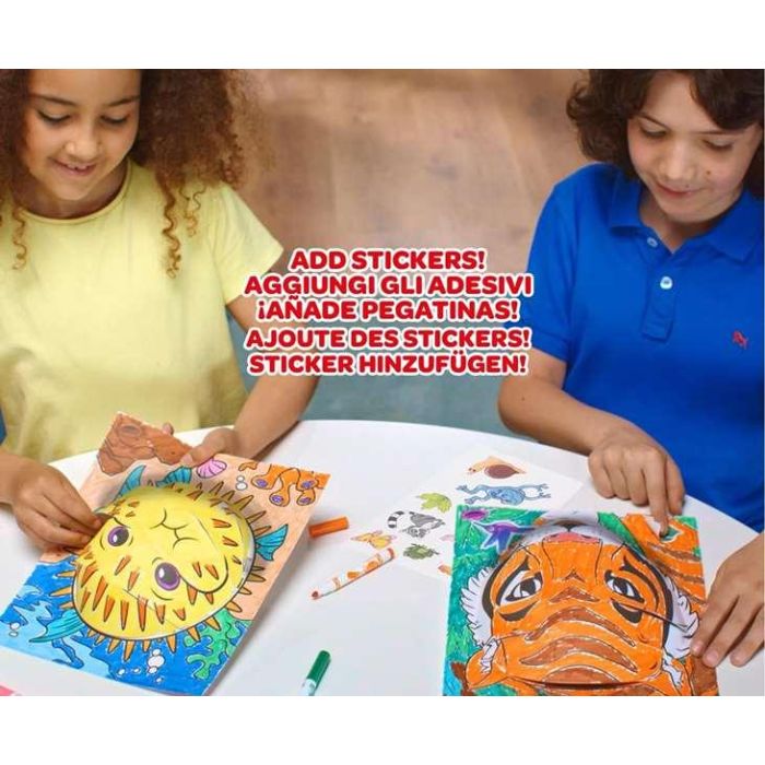 Crayola Set actividades 3D Color Pops Wilderness con fondos, hojas 3D, rotuladores, adhesivos y cinta adhesiva. 29x22x2,6 cm 4 Crayola Set actividades 3D Color Pops Wilderness con fondos, hojas 3D, rotuladores, adhesivos y cinta adhesiva. 29x22x2,6 cm 4