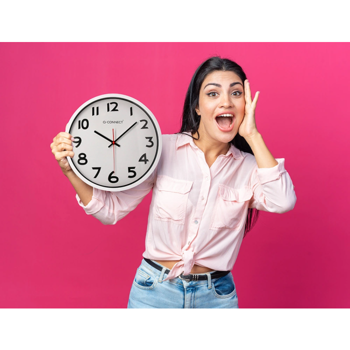 Q-connect Reloj de Pared Oficina Redondo Plástico Blanco 34 cm 7 Q-connect Reloj de Pared Oficina Redondo Plástico Blanco 34 cm 7
