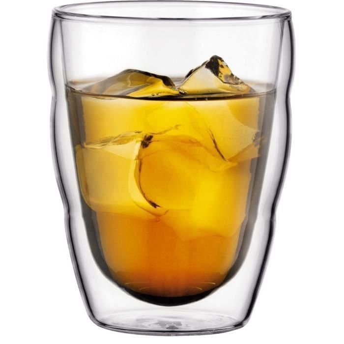 BODUM PILATUS Juego de 2 vasos de doble pared 0.25 l Transparente 1 BODUM PILATUS Juego de 2 vasos de doble pared 0.25 l Transparente 1