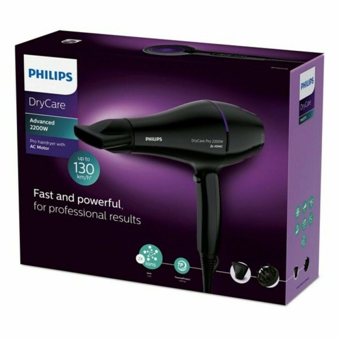Secador de Pelo Philips 2200W Negro 2200 W 1 Secador de Pelo Philips 2200W Negro 2200 W 1
