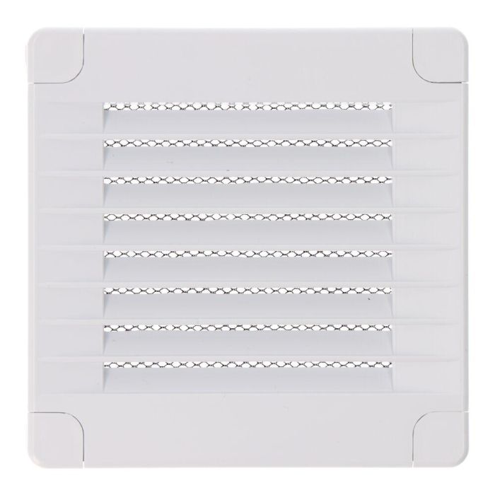 Edm Rejilla ventilación cuadrada con tapones y mosquitera 100x100x7mm ABS Blanca 0 Edm Rejilla ventilación cuadrada con tapones y mosquitera 100x100x7mm ABS Blanca 0