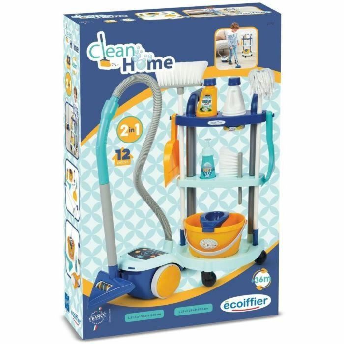 Ecoiffier Carro de limpieza + aspirador 2774 - Limpiar se convierte en un placer 2