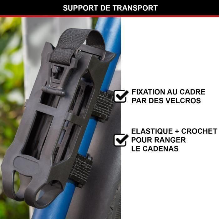 Candado codificado para bicicleta - MASTER LOCK - 8336EURDPRO - Acero endurecido, combinación programable, soporte incluido 4