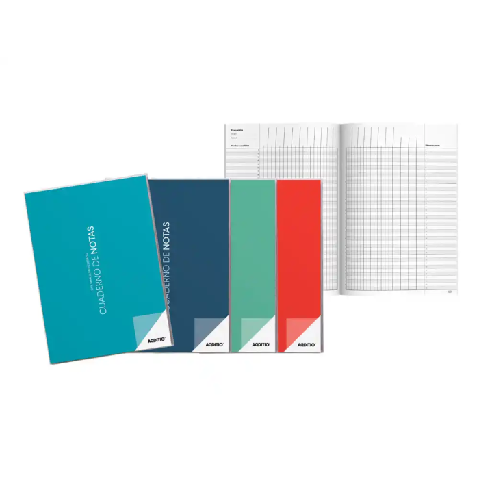 Additio Cuaderno De Notas A4 Para Profesorado PVC 64 Páginas Colores Surtidos 8