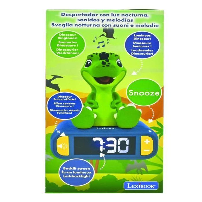 Lexibook LEXRL800DINO Despertador Digital con Luz Nocturna 3D de Dinosaurio y Efectos de Sonido - Ideal para Niños 4 Lexibook LEXRL800DINO Despertador Digital con Luz Nocturna 3D de Dinosaurio y Efectos de Sonido - Ideal para Niños 4