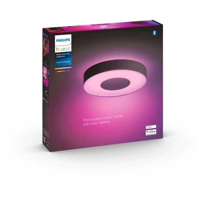 Philips Hue White & Color Ambiance Infuse Deckenleuchte M Schwarz 2400lm 2