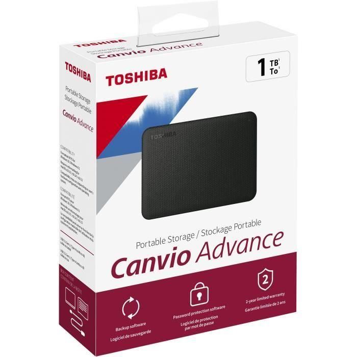 Disco duro externo - Toshiba - Advance Canvio - 1 TB - Negro 3