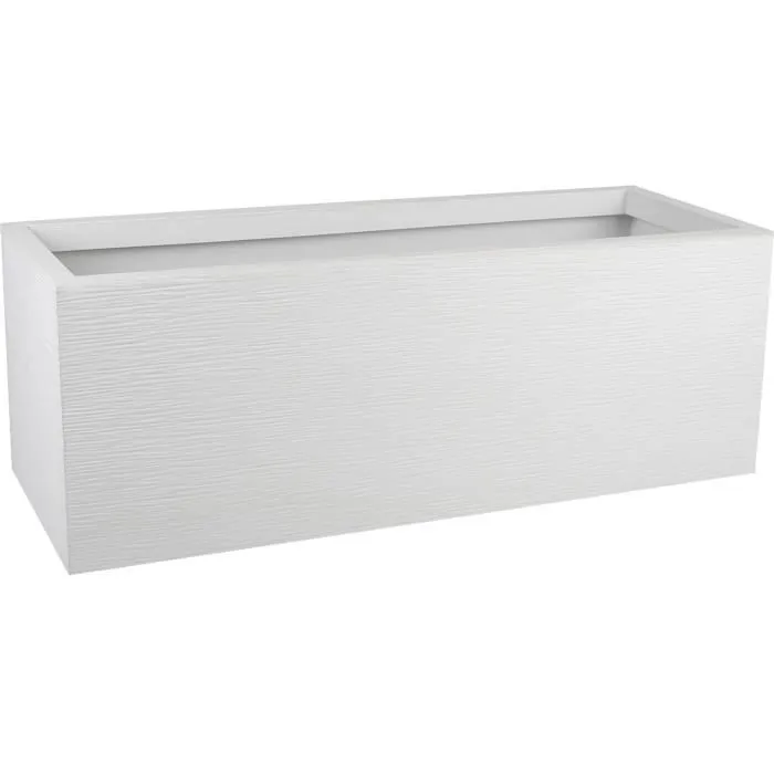Eda Jardinera de Plástico Graphit Up - 57 L - Dimensiones 79.5 x 29.5 x 29.5 cm - Ceruse Blanco 0 Eda Jardinera de Plástico Graphit Up - 57 L - Dimensiones 79.5 x 29.5 x 29.5 cm - Ceruse Blanco 0